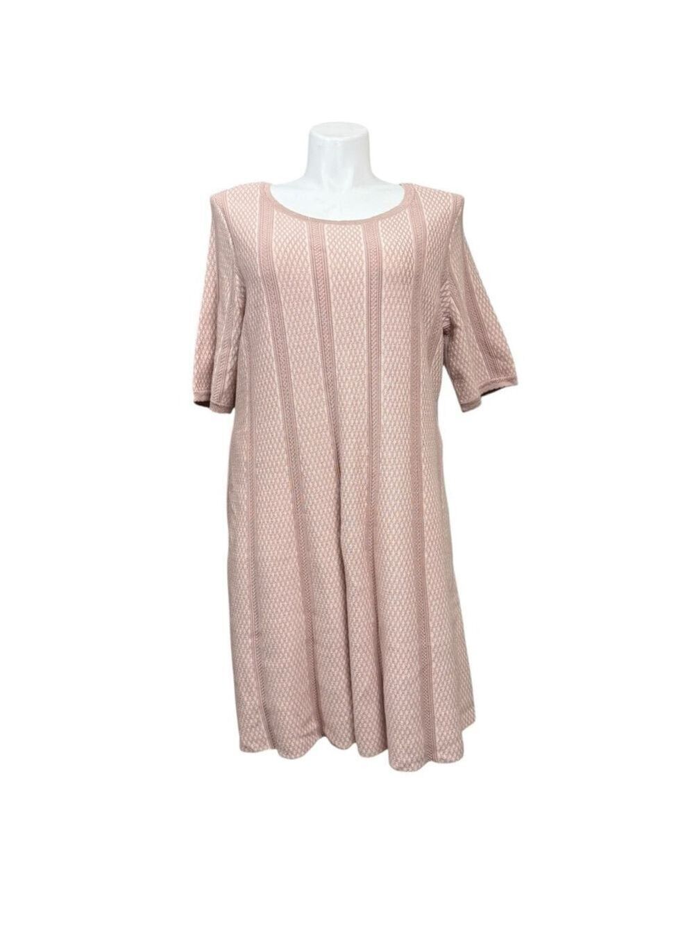 Lane Bryant Textured Knit Dress Blush Pink Size 22/24 NWT